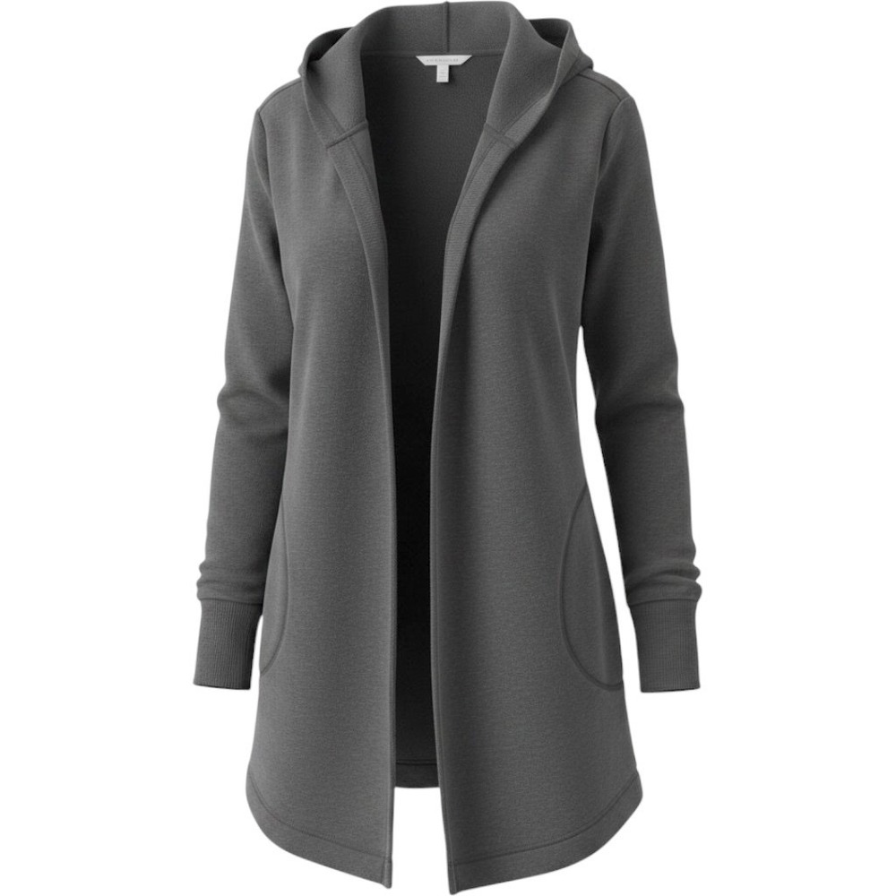 Athleta Pranayama Restore Wrap Charcoal Gray Hooded Cardigan XS RN 54023